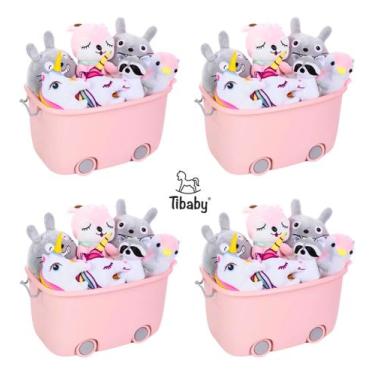 Imagem de Kit 4 Caixas Organizadoras Quarto De Criança E Lego  - M - Tibaby, Ros