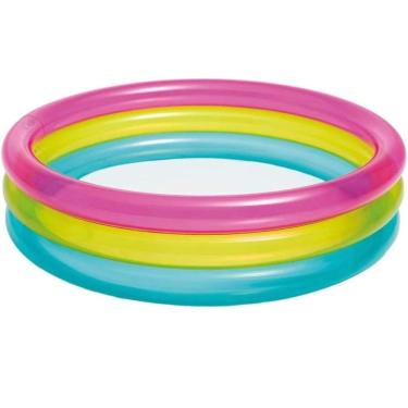Imagem de Piscina Infantil Inflável Criança Arco-Íris 63 Litros Acima