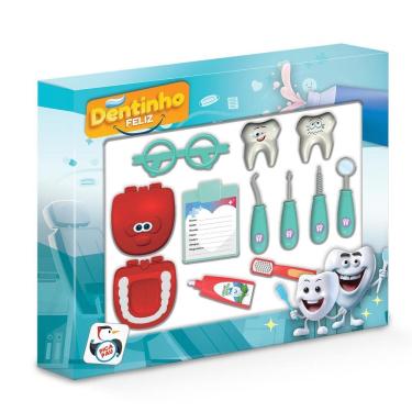 Imagem de Brinquedo Infantil Brincando Dentista Menino E Menina + 3