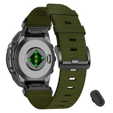 Imagem de VELEYOK Pulseiras de relógio de nylon compatíveis com Garmin Fenix 8 AMOLED 51 mm/Fenix 7X/7X pro/6X/6X pro/5X/5X Plus/3 HR/3,26 mm para Epix pro 51 mm/Descent Mk2i/3i 51 mm/tactix 7 Pro/Enduro 3 2,