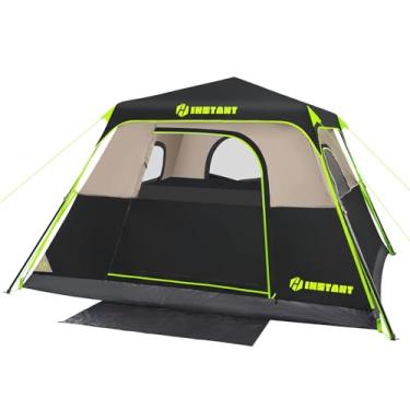 Imagem de HINSTANT Barraca instantânea para 4/6/8 pessoas, barracas pop-up à prova d'água para acampamento com mosca de chuva, configuração fácil de 60 segundos, barraca de cabine automática para acampamento