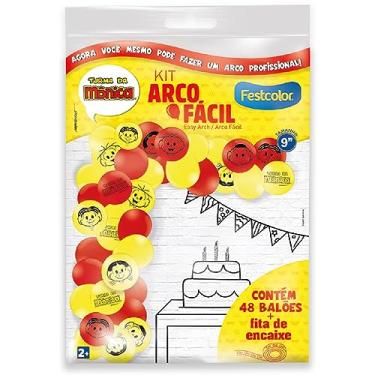 Imagem de Balão Bexiga Turma da Monica Kit Arco Fácil Decoração Aniversário