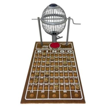 Imagem de Jogo De Bingo Globo De Metal Tabuleiro Em Madeira N°1