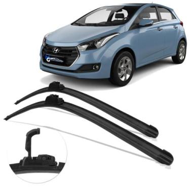 Imagem de Kit Palheta Para brisa Silicone Diantero Hb20 - Tiger