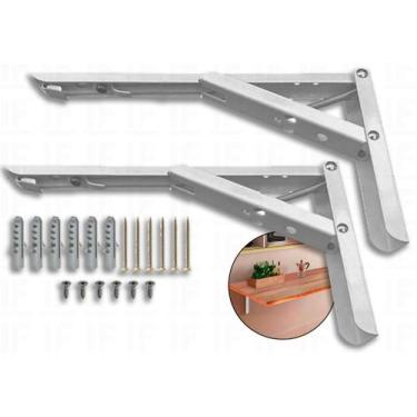 Imagem de 2un Mão Francesa Prateleira 34cm Suporte Madeira + Parafuso - Maxima