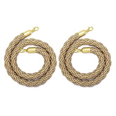 Imagem de Cauda de barreira de corda tecida de pontais, suporte de poste VIP corda de cânhamo entrançada para banco/hotel/hospital/parque infantil/exposição/feira comercial, corda de tapete vermelha para