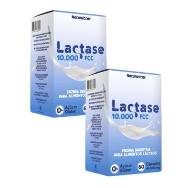Imagem de 2x Lactase 10.000fcc- Enzima Lactase - 60 Cáps - Natunéctar - natunÉct