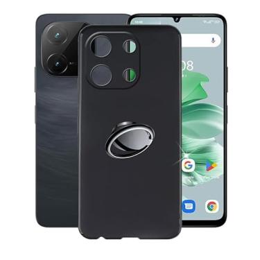 Imagem de Capa para Umidigi G9T com [suporte de anel de rotação de 360°], capa de silicone macio antiarranhões para Umidigi G9T, capa AQGGIIXY à prova de choque para Umidigi G9T (6,7 polegadas) - preta