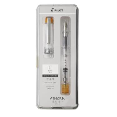 Imagem de PRERA Iro-Ai Caneta-tinteiro Pilot transparente laranja ponta fina P-FPR-1-TO-F com caneta esferográfica Stylus original