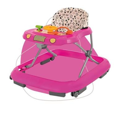 Imagem de Andador Bebê Infantil Brinquedos Safari II Cor Rosa Tutti Baby