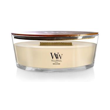 Imagem de Woodwick Vela perfumada de elipse, fava de baunilha, 473 ml | Até 50 horas de tempo de queima