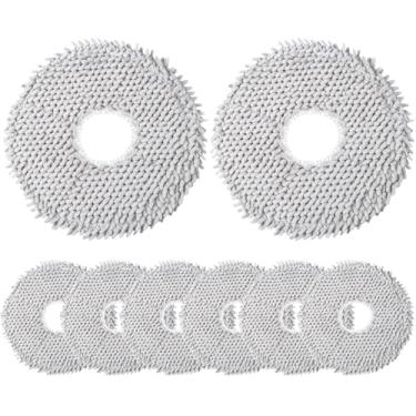 Imagem de Pacote com 8 almofadas de esfregão para Dreame L10s Ultra, L10 Ultra, L20 Ultra, L10s Pro Ultra Heat, X40 Ultra Complete, para Xiaomi X10+, X20+ Robot Vacuums, kit de acessórios de peças de reposição