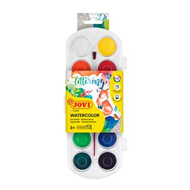 Imagem de Jovi Estojo aquarela com tabletes de 12 x 30 mm, cores sortidas (830/12)