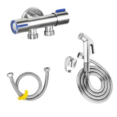 Imagem de Kit Torneira com Ducha Higiênica, Chuveirinho e Adaptador Duplo para Banheiro