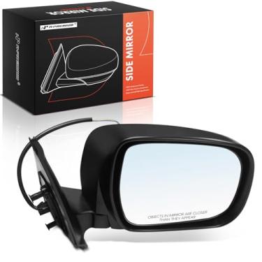 Imagem de A-Premium Espelho retrovisor traseiro externo preto texturizado lateral do passageiro - Compatível com Toyota Tacoma 2005-2011 - Não aquecido manual dobrável texturizado preto