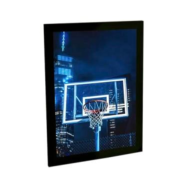 Imagem de Quadro Decorativo Basquete De Rua Cesta Quadra A Noite Decoração Quarto Sala