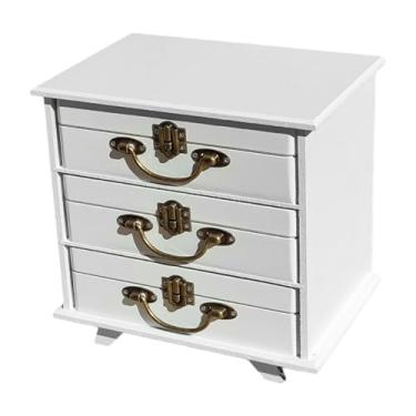 Imagem de Porta Jóias Organizador Gaveteiro Três Gavetas Porta Joias Quarto Comoda