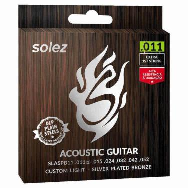 Imagem de Encordoamento Violão Aço Silver Plated Solez Cal 0.011?