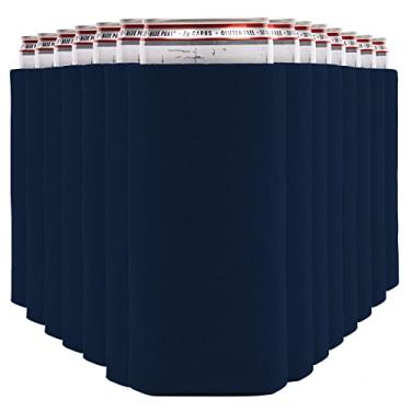 Imagem de CURRENT CO. Mangas Térmicas Finas Para Latas (Pacote Com 14) Koolie Macio Refrigerantes White Claw E Cerveja - Projetos De Vinil Htv Blanks Koolies A Granel (Azul-Marinho)