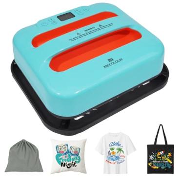 Imagem de MECOLOUR Máquina De Prensa Térmica Para Camisetas 30,5 X 25,5 Cm, Transferência, Sublimação 110 V, Sacolas, Travesseiros, Vestidos, Aquecimento Rápido, Alta Pressão, Controle Preciso Temperatura, Ba