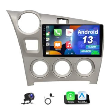 Imagem de EUBUY 4 + 64 GB Android 13 estéreo para carro T-oyota M-atrix 2009-2014 com carro sem fio Carplay Android Auto, tela sensível ao toque de 9 polegadas com navegação GPS WiFi SWC microfone câmera
