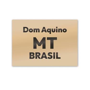 Imagem de Imã de Geladeira Dom Aquino MT MDF 8cm x 5cm para Enfeite