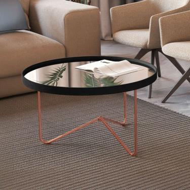 Imagem de Mesa de Centro Alamanda com Espelho Preto/Bronze - Jb Bechara
