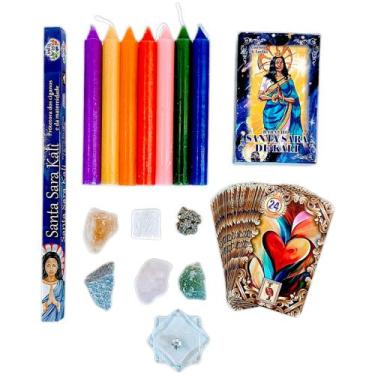 Imagem de Kit Santa Sara Kali - Baralho - Cristais - Incenso - Velas - LSZEN