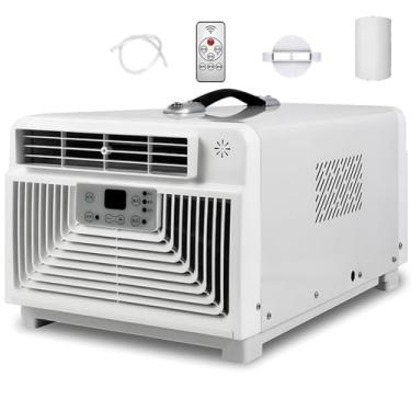 Imagem de Instalação gratuita de pequeno ar condicionado móvel, mini ar condicionado de 3400 BTU, resfriamento e aquecimento, desumidificador integrado, consumo de energia de 0,4 HP, sem necessidade de drenagem