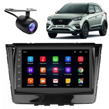 Imagem de Central Multimidia Android Auto Hyundai Creta Moldura + Câm BP - First
