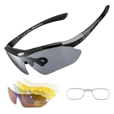 Imagem de ROCKBROS Óculos de sol polarizados masculinos e femininos para ciclismo/Pickball/MTB, com proteção UV, adequados para óculos de miopia