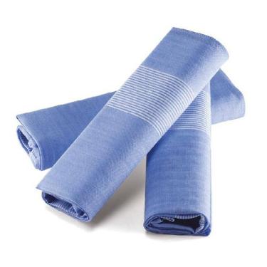 Imagem de Lenço Masculino Lupo Puro Algodão C/3 41x41 cm - Azul Jeans 23100-089