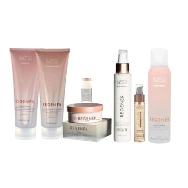 Imagem de Kit Shampoo 240ml + Condicionador 240g + Máscara 165g + Balm Leave-In 120g + Lipidium Oil 60ml + Ampola 10ml + Glow Spray 150ml Regenér - Kpro