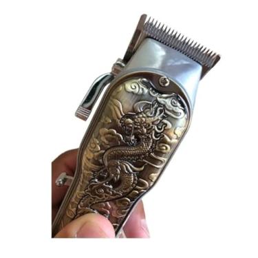 Imagem de Máquina de Cortar Cabelo Dragão ou Barbeashop Sem Fio Recarregável com 7 Pentes Ajustáveis e Display LCD