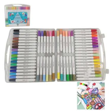 Imagem de Canetinha Caneta 60 Cores Tinta Acrilica Marcador Permanente A Prova d