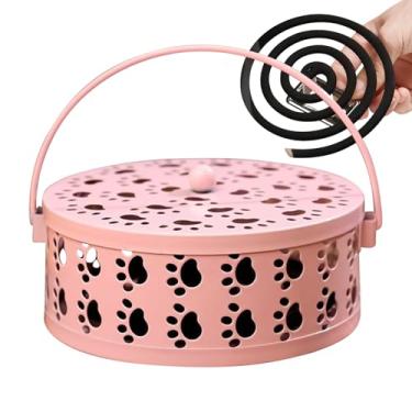 Imagem de Suporte para Incenso - Suporte de Incenso Portátil Retro,Bandeja Para Bobina Com Recorte Em Garra De Gato Design Estético Para Campismo Meditação Casa E