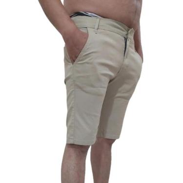 Imagem de Bermuda masculina sarja  - Star Confeccoes, 44, Creme