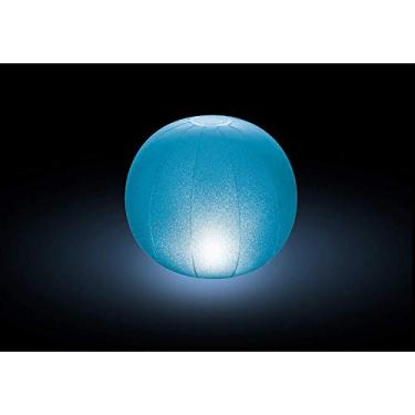 Imagem de Intex Bola de luz inflável de LED flutuante com iluminação multicolorida, alimentada por bateria