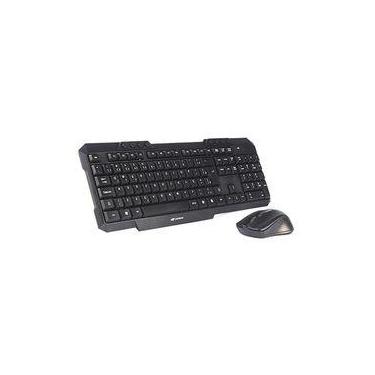 Imagem de Kit Teclado + Mouse sem Fio Multimídia C3Tech 1000dpi Preto - K-W10BK 