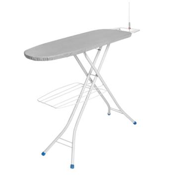 Imagem de Metaltec Tábua De Passar Roupa 1001 Top Plus Em Aço Robusta E Resistente Com Suporte Para Ferro - Capa Forro 100% Algodão Térmico