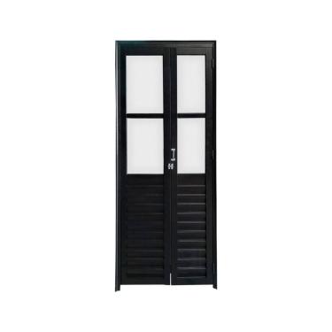 Imagem de Porta Camarão Com Vidro Preto E 210x80 Linha 25 Esmeralda