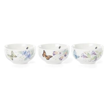 Imagem de Lenox Conjunto de mini tigelas Butterfly Meadow Kitchen de 3 peças, 10,8 cm, multi