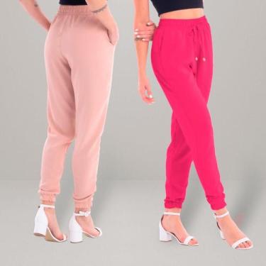 Imagem de Kit 2 Calças Jogger - Feminina Com Bolso e Cordão - Ju Ribeiro Ind, Ro