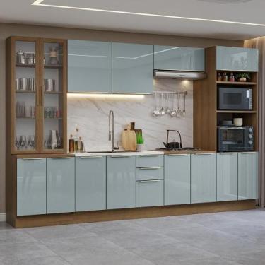 Imagem de Armário De Cozinha Completa 340cm Rustic/cinza Lux Madesa 02 Rustic/ci