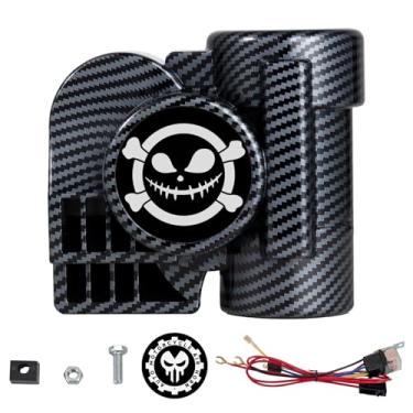 Imagem de AOLIHAN Buzinas De Ar - Kit Buzina Super Alta 150 Db Para Carro, Motocicleta, Caminhão, Barco E Picape, Trem 12 V Com Capa, Compatível Motocicleta