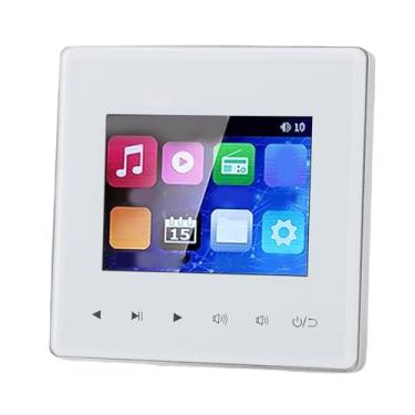Imagem de ASHATA Amplificador de Parede Bluetooth, Painel de Controle de Parede de Fundo Inteligente, Tela de Toque de 2,8 Polegadas HD, Com Tempo de Rádio FM Off Off, para Alto -falante de Teto