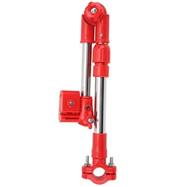 Imagem de O guarda -chuva de bicicleta de aço inoxidável fica de 360 graus de guarda -chuva telescópica de cadeira de rodas ao ar livre para bicicletas para carrinhos de bicicleta para (Vermelho retrátil)