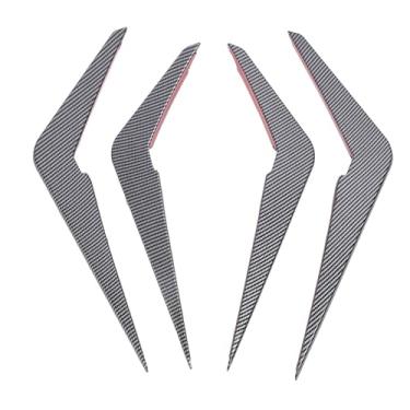 Imagem de Zhjvihx 4pcs Frente Side Air Vent Guarnição Canard Entrada para X5 G05 LCI M Esporte 2023, Amortecedor Traseiro Difusor Spoilers, Anti Colisão Front Bumper Lip Protector Kit (Estilo de fibra de