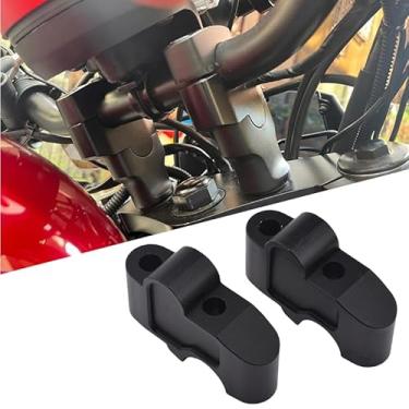 Imagem de HRuizq Braçadeira de elevação do guidão da motocicleta, aumenta a altura do guidão da motocicleta, compatível com Honda PCX160/150 Atualização da tampa do volante durante todo o ano