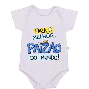 Imagem de Body Bebê Algodão Bodie Roupa Estampa Dia Dos Pais - Bellvi, P, Branco